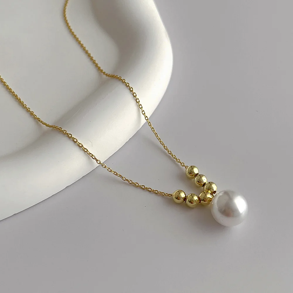 

Pearl pendant necklace female light luxury niche simple fashion everything personality clavicle chain choker