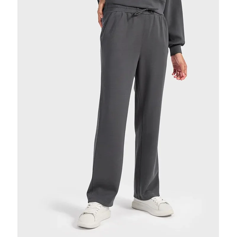 31-дюймовые хлопковые брюки Softstreme с высокой посадкой и завязками гладкие