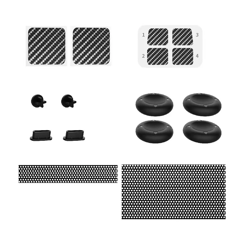 

Game Console Jack Dust Cover Stopper Dustproof Suit Kit for Steam Deck Dust Plug Mesh Filter Net with Sticker Thumb Stick Cap