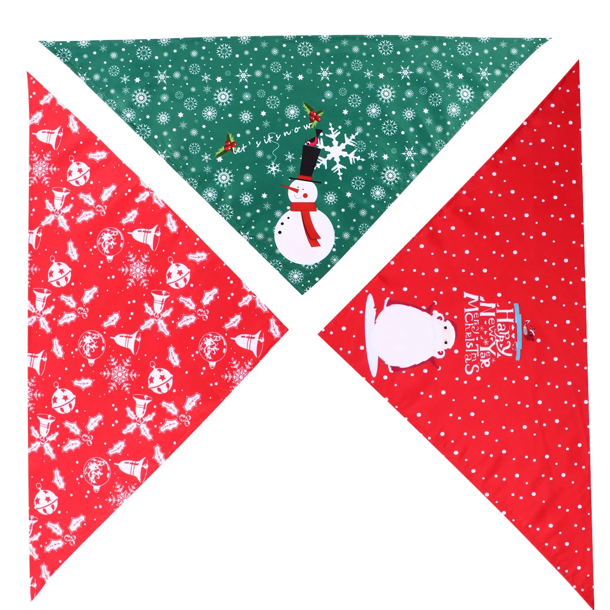 

3pcs Triangular Christmas Dog Bandana Collar Scarf Dog Bib for Dog