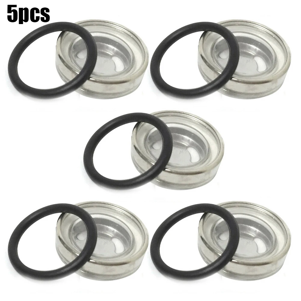 

5pcs 10/14mm Motorcycle Brake Master Cylinder Reservoir Sight Glass Len Gasket