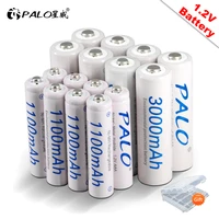 high capacity 3000mah 1 2v aa rechargeable batteries 1100mah 1 2v aaa battery ni mh aa aaa rechargeable battery with box