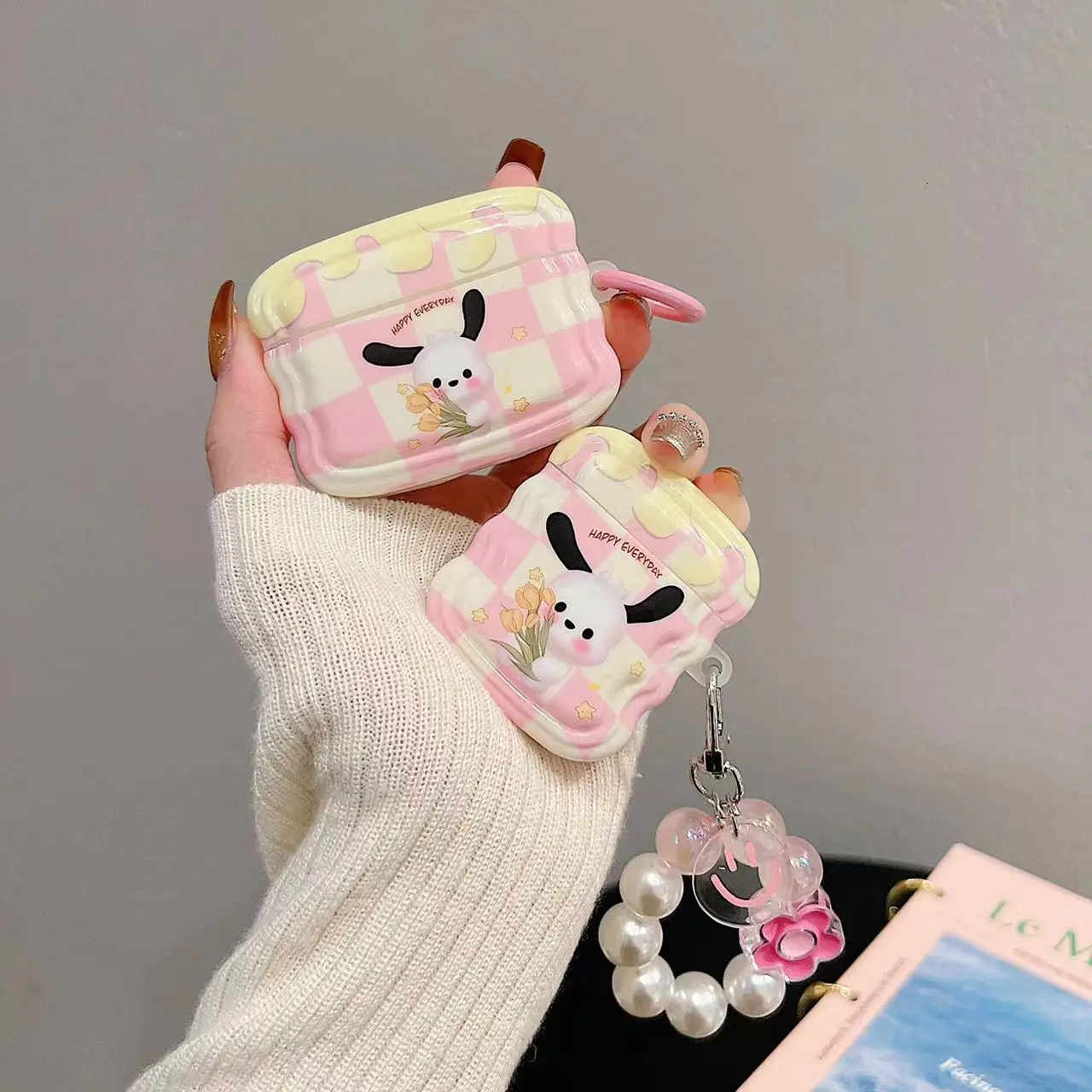 

Sanrio Pachacco Tulip with Bracelet Case for Apple AirPods 1 2 3 Pro 2 Cases Cover For IPhone Bluetooth Earbuds Earphone Case