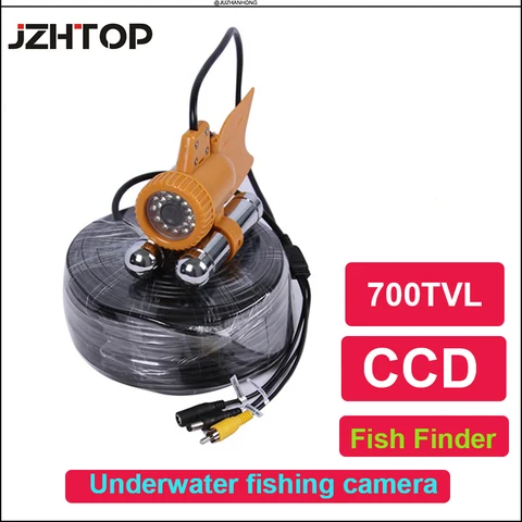 Подводная видеокамера для рыбалки, льда, холодной воды, озера, для рыбалки, сезон 30 м, цветной кабель CCD 700TVL