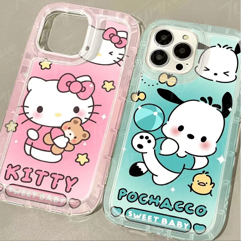 Прозрачный чехол Sanrios Hello Kittys Kuromis для VIVO S15 V20 V21 V23 V23E V25 V27 V27E V29 V40 Противоударная