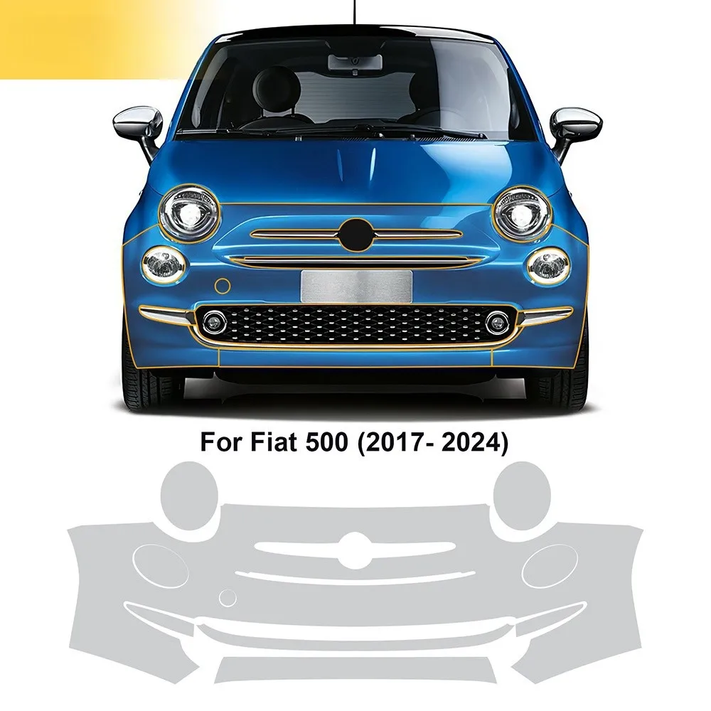 Для Fiat 500 2017 2018 2019 2020 2021 2022 2023 2024 наклейка на кузов автомобиля из ТПУ защитная