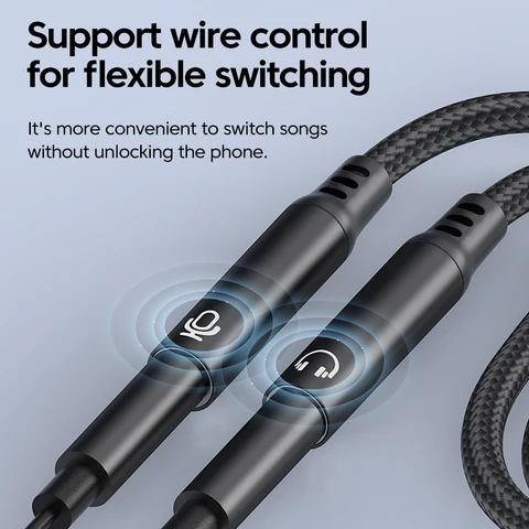 Аудиоадаптер для наушников типа C 3,5 AUX USB C на двойной разъем 3,5 мм, кабель ЦАП, чип Hi-Fi, звук для iPhone 15 16 Samsung