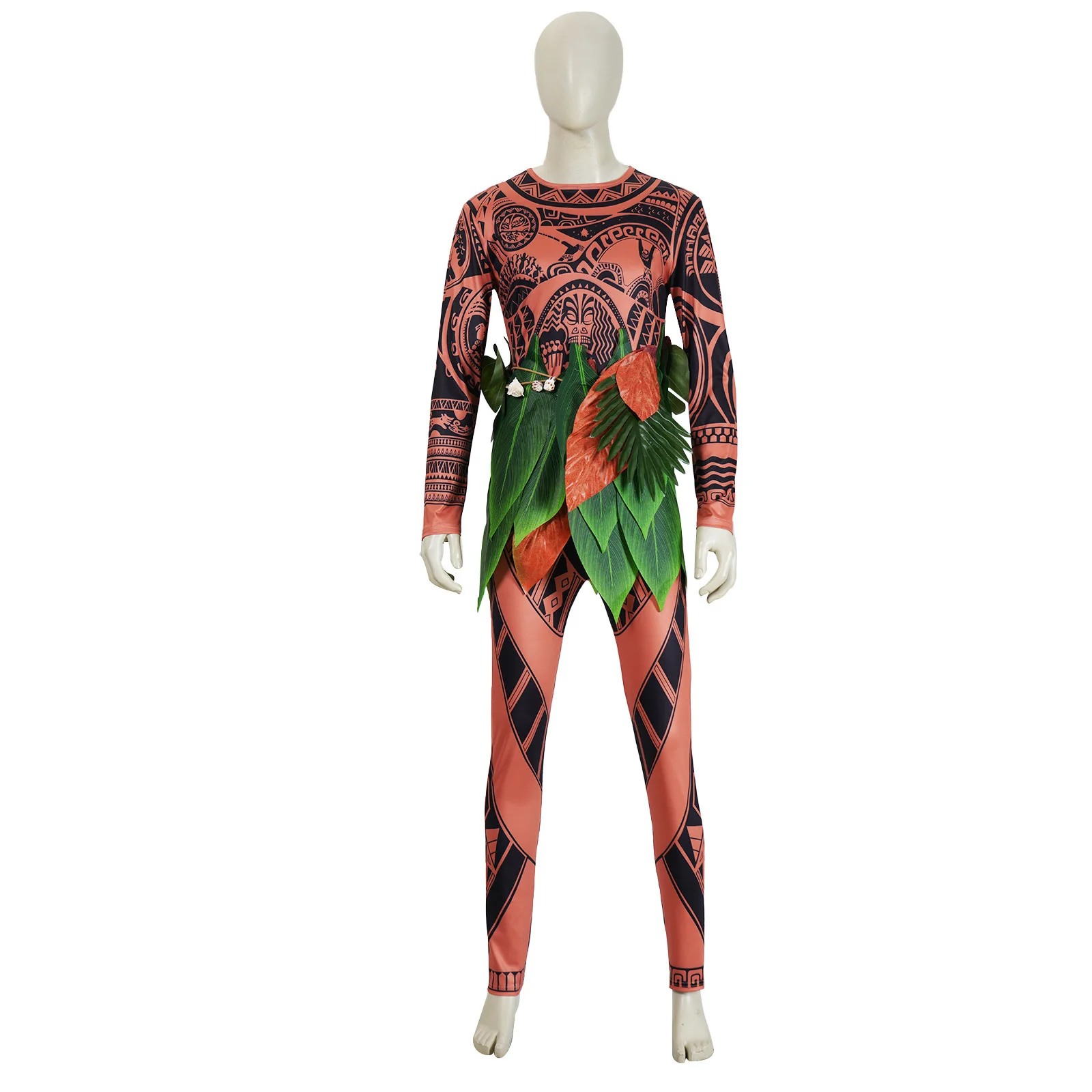 Фото Костюм для косплея Моаны, костюм для косплея Мауи, парик, наряд для сценических выступлений, костюм для Хэллоуина, для взрослых, для ролевых игр №4