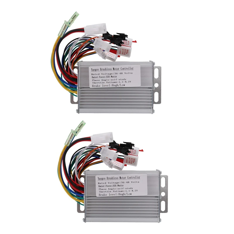 

2X Electric Bike Brushless DC Motor Controller 36V/48V 350W For Electric Bicycle E-Bike Scooter Accessories