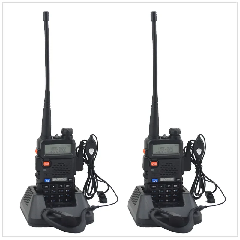 

2PCS/Lot baofeng dualband UV-5R walkie talkie radio dual display 136-174/400-520mHZ two way radio with free earpiece BF-UV5R