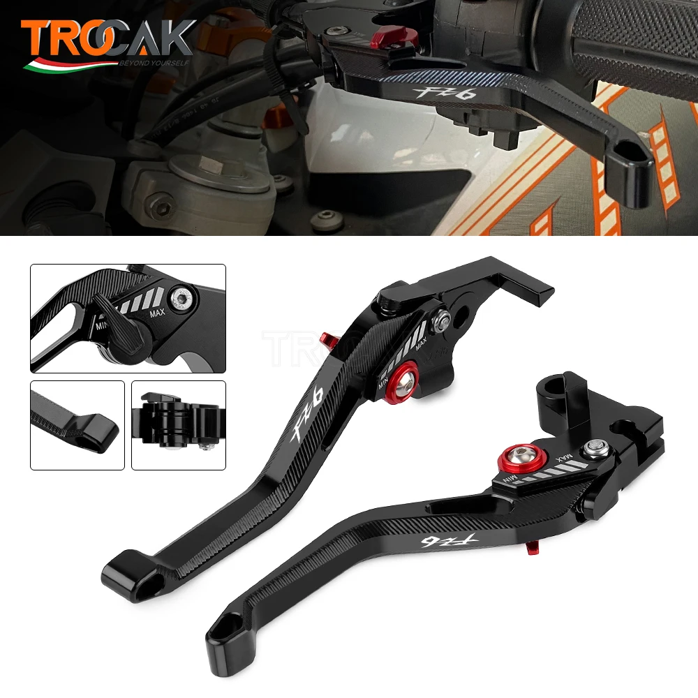 

LOGO FZ6 For YAMAHA FZ6 FAZER FZ6R Motorcycle Brake Clutch Levers handlebar FZ 6 2004-2010 FZ 6R 2009-2017 Accessories