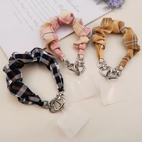 pendant silk scarf with mobile phone shell anti lost sling mobile phone lanyard womens large intestine hair ring portable chain