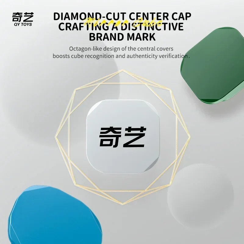 Cubezone Qiyi Mirror 3x3 Magic Cube Магнитная Сине-зеленая Полная Наклейка Профессиональная