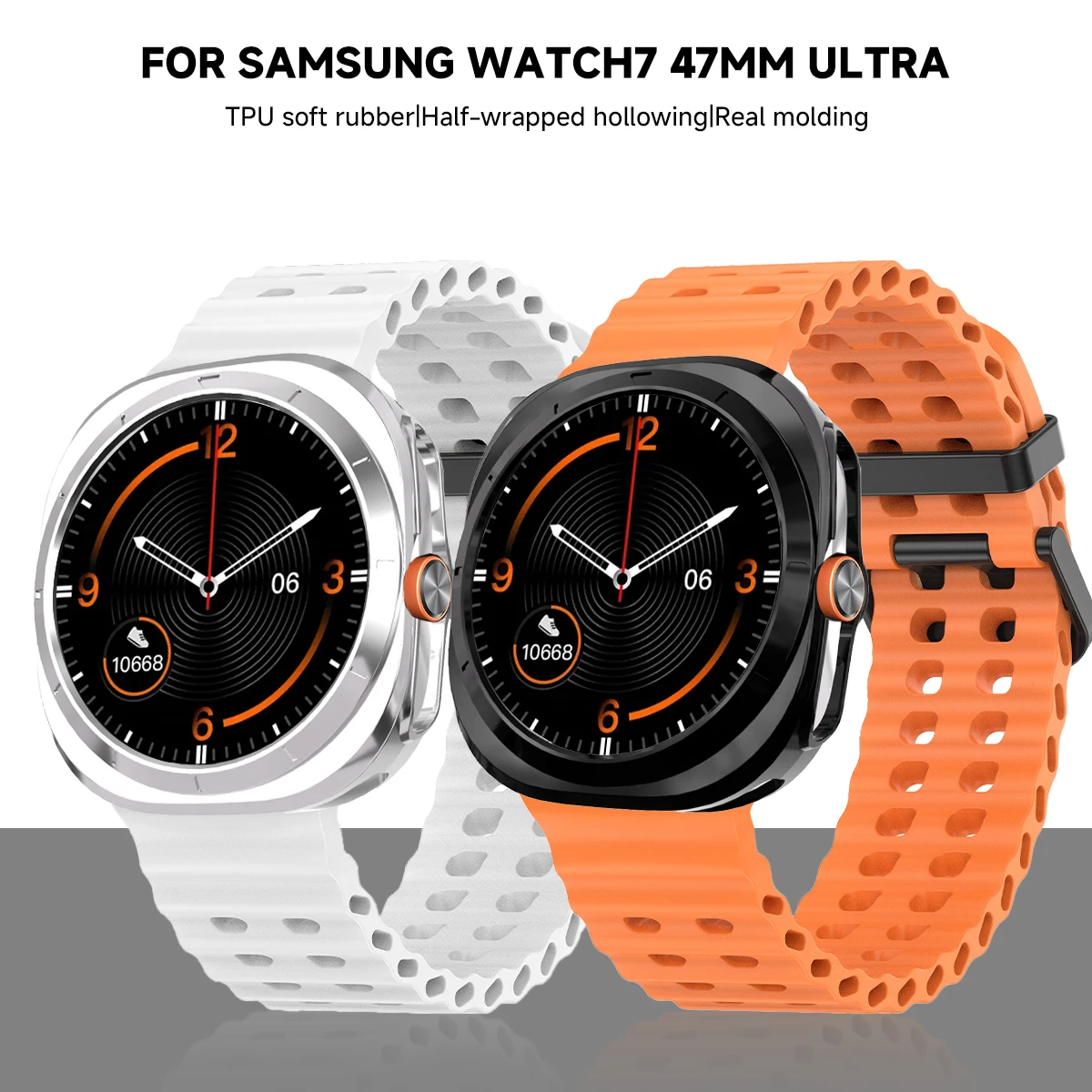 Чехол для Samsung Galaxy Watch 7 Ultra 47 мм, чехол для умных часов, мягкий бампер из ТПУ, защитный чехол для Galaxy 7 Ultra 47 мм, аксессуары (art.: 3920ca7332ff3) - 3920ca7332ff3