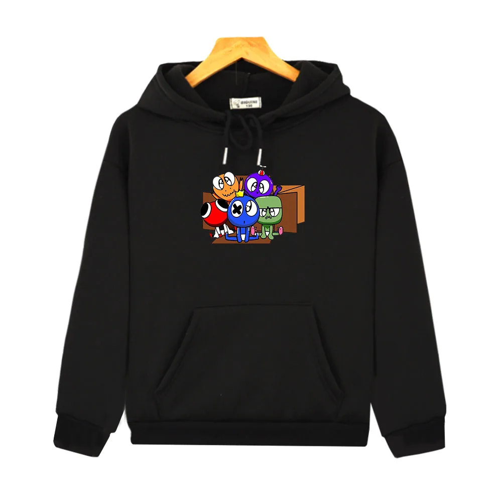 

Rainbow Friends Hoodies Cute Cartoon Sweatshirts Manga/Comic Graphic Boys/girls Clothes Aesthetic Regular Fit Funko Pop Hoody