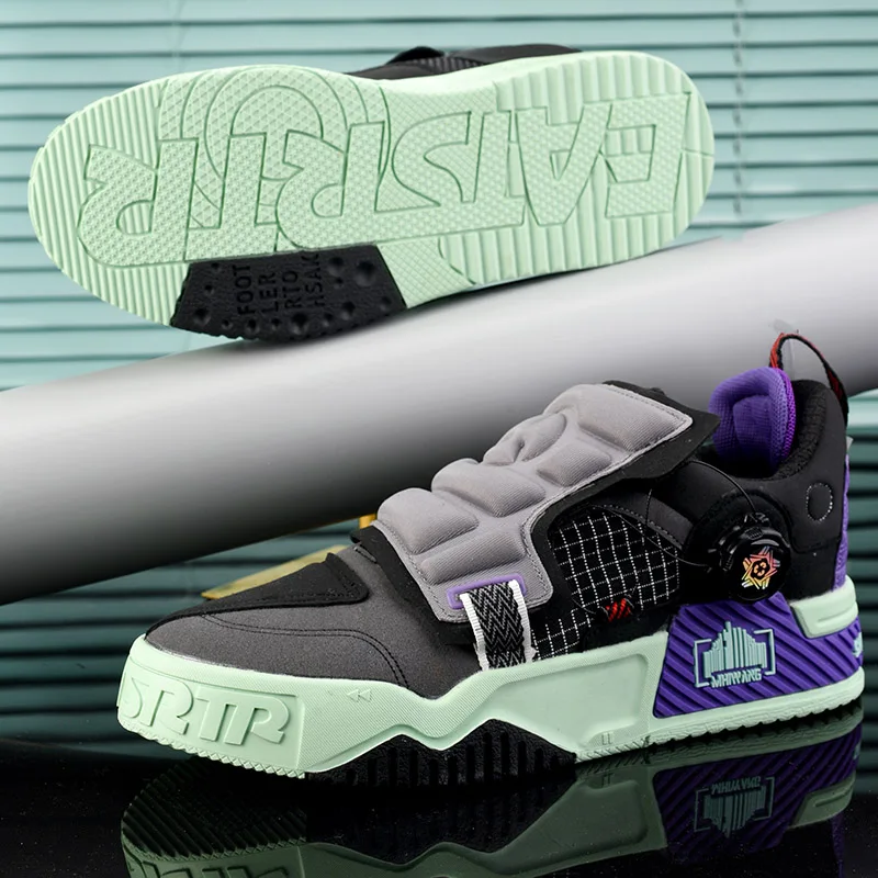 Fashion Skateboarding Shoes Men Walking Sports Shoes Brand Design Sneakers Men Leather Parkour Leisure Sneakers Male Zapatillas