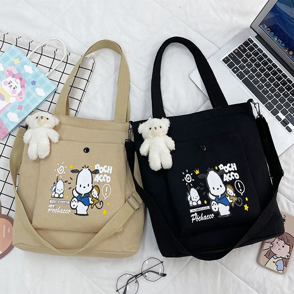 

Sanrio Pachacco Canvas Bag Rucksack My Melody Large Capacity Backpack Student Shoulder Bag Christmas Present Cartoon Girls Gifts