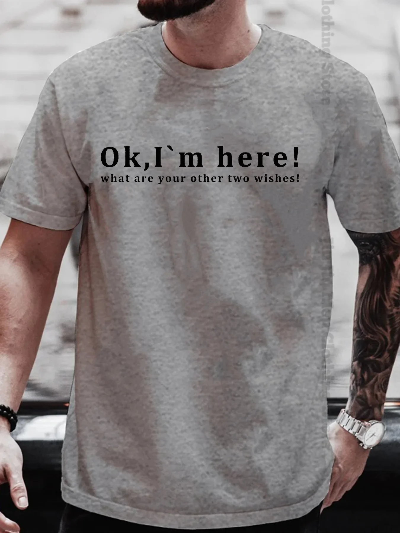 Летняя мужская футболка модная забавная рубашка ОК я здесь! &quotПовседневная