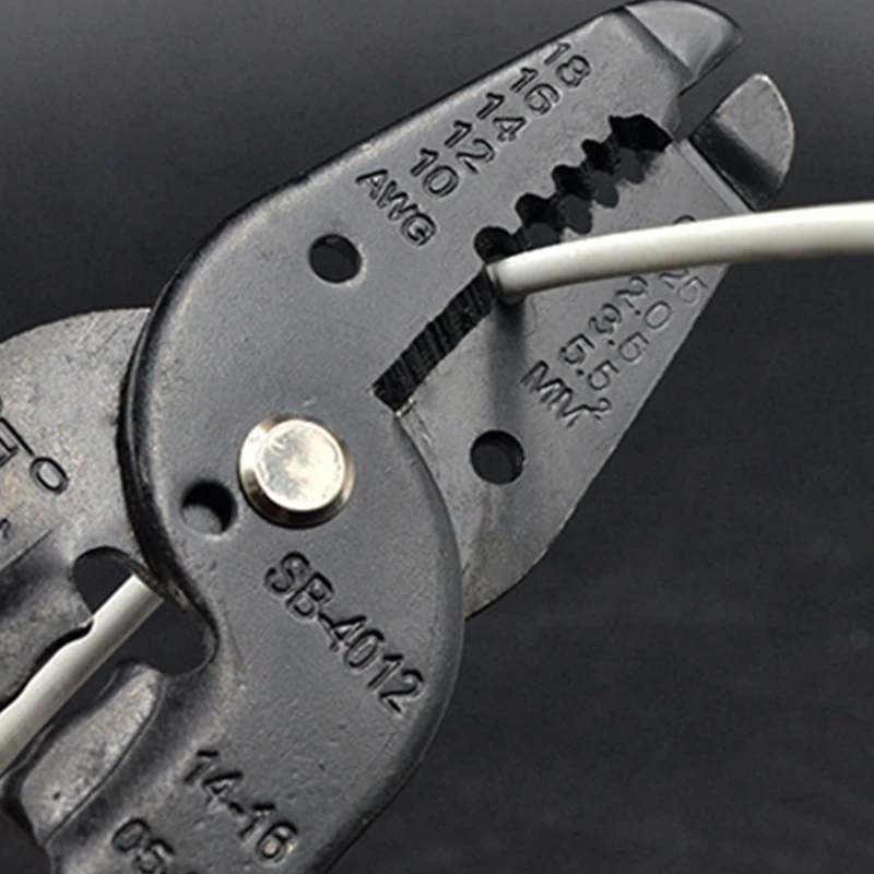 

6" Manual Wire Stripper Cutter Hand Tool Wire Stripping Plier Crimping Car Connector Bolt Cable Repair Accessories R9UF
