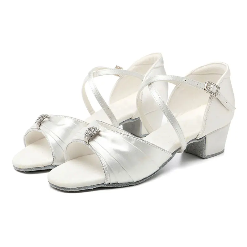 SWDZM New Girl's Latin dance shoes Women Ballroom/Tango/Salsa Low Heeled Fashion Salsa Sandals Party dancing shoes 3.5/4CM