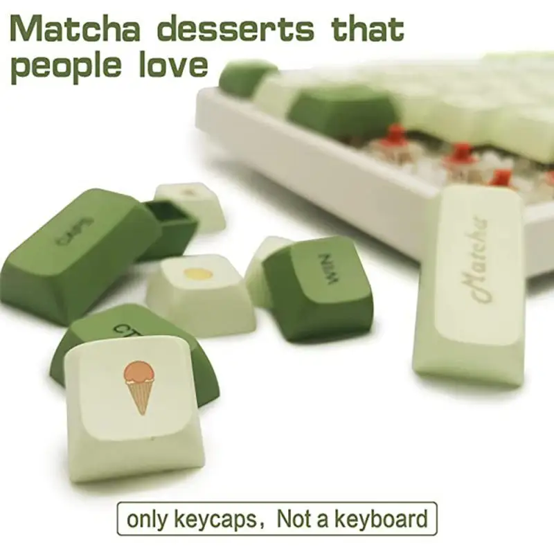 

High -quality Mechanical Keyboard Pbt Keycaps Abs Keycaps Ergonomic Keycaps Set Diy Key Cap Computer Accessories Green Keycaps