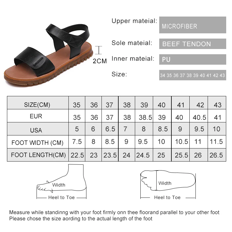 DIMANYU Women's Sandals Summer 2023 New Flat Women's Sandals Casual Non-slip Sandals Women
