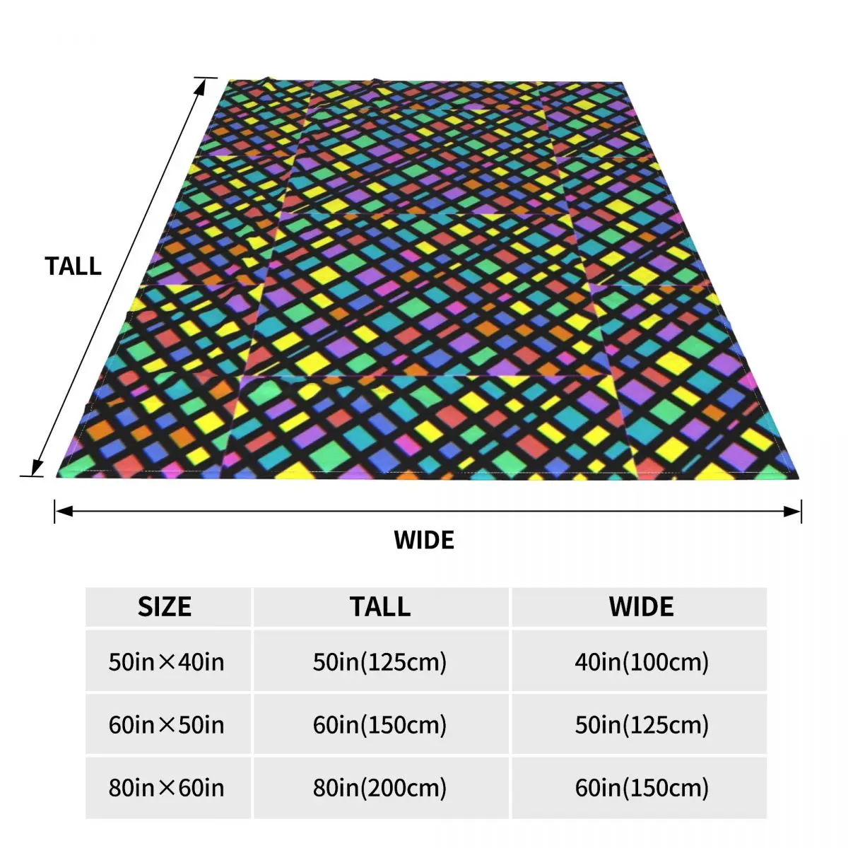 Jojo цветное стекло квадраты ТРАПЕЦИЕВИДНОЕ ПЛАТЬЕ одеяло флисовое зимнее мягкое