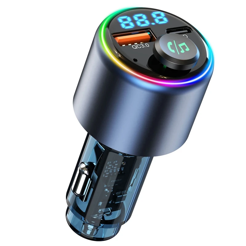 Автомобильный Bluetooth FM-передатчик BC89 для быстрой зарядки 5 3 зарядное устройство