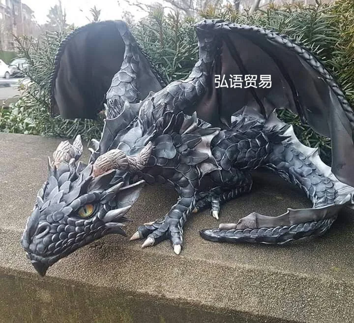 

New Resin Handicraft Desktop Furnishing Articles Wings Alone Dragon Battle Dragon Decoration