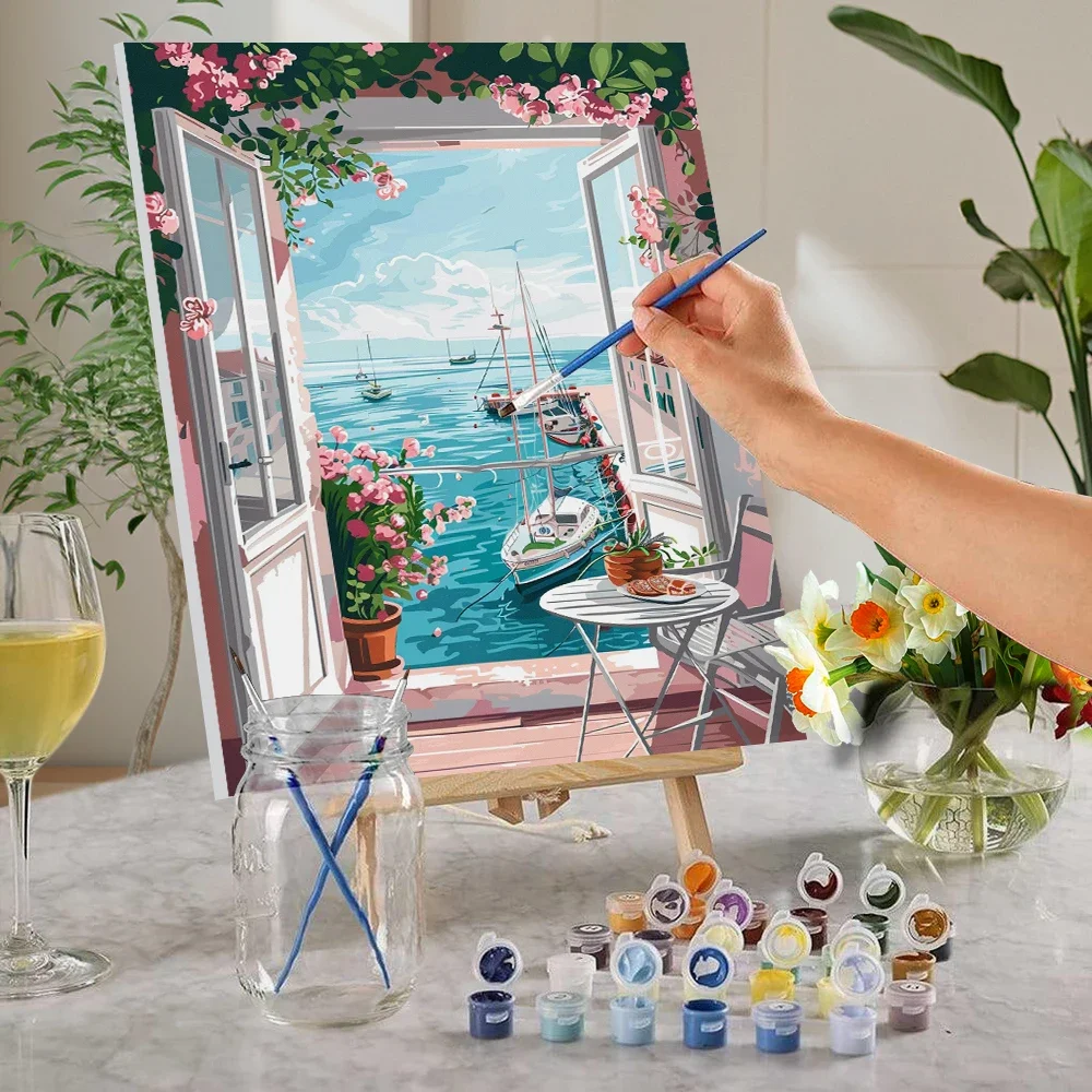 124108 Ручная роспись граффити своими руками островных пейзажей подарочный набор