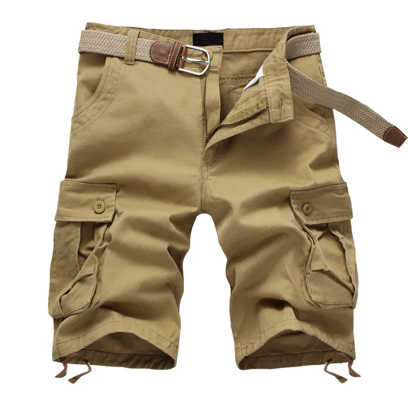 

New Plus Size Men's Casual Shorts Summer Cotton Outdoor Sports Beach Pants Military Short Pants Bermuda Cargo Shorts for Male