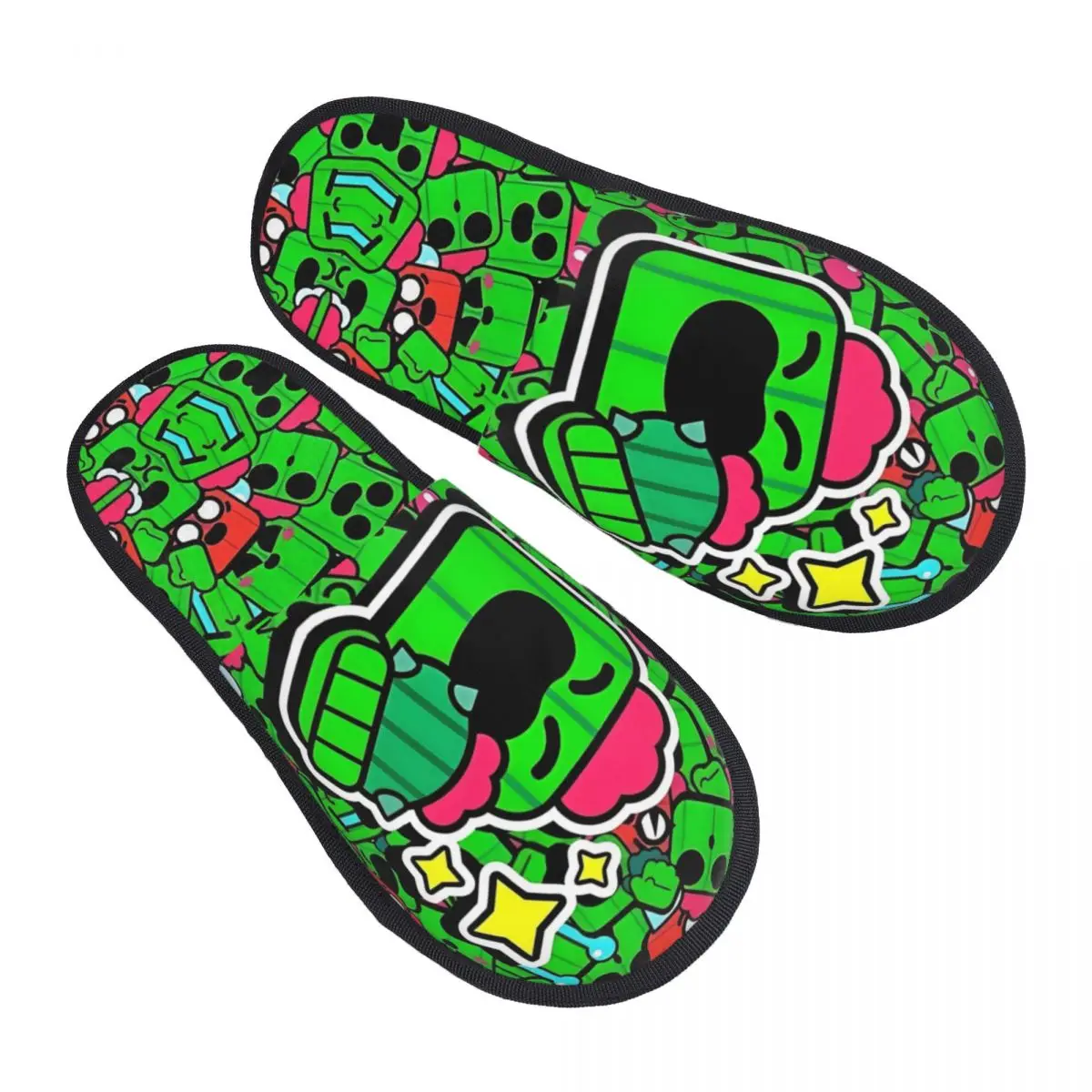 Brawll Emz Spike Squeak плюшевые тапочки для спальни мягкие домашние меховые с героями