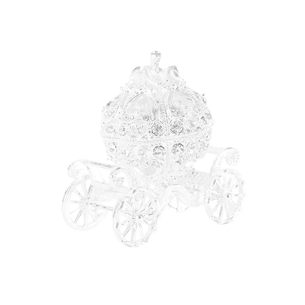 

Портативная шкатулка для украшений из сплава в виде тыквы, милые яркие стразы, декоративное Сменное ожерелье