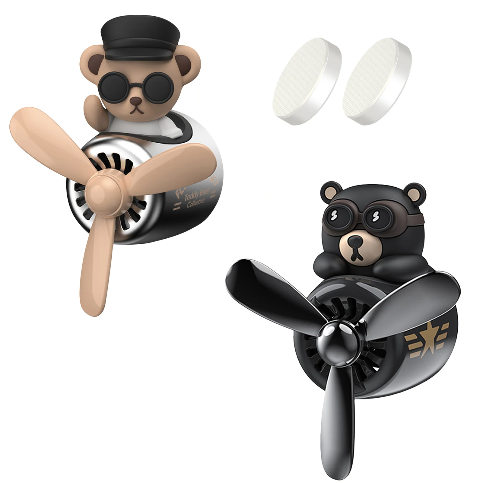 

Little Bear Car Air Freshener Auto Interior Perfume Diffuser Bear Pilot Solid Aromatherapy Air Vent Car Fragrance Diffuser Decor