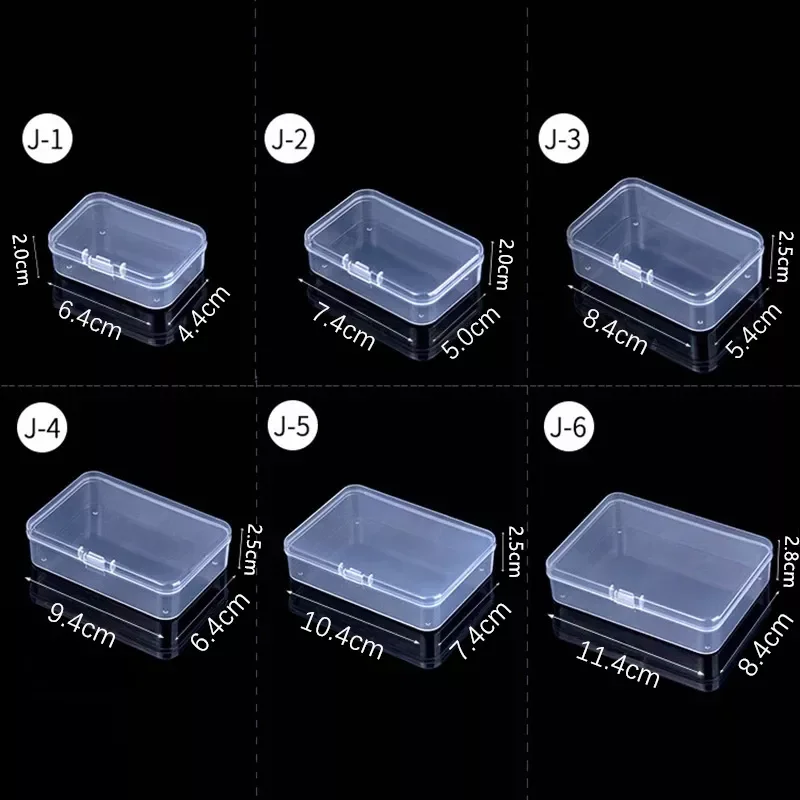 

Mini Boxes Rectangle Clear Plastic Jewelry Storage Case Container Packaging Box for Earrings Rings Beads Collecting Small Items