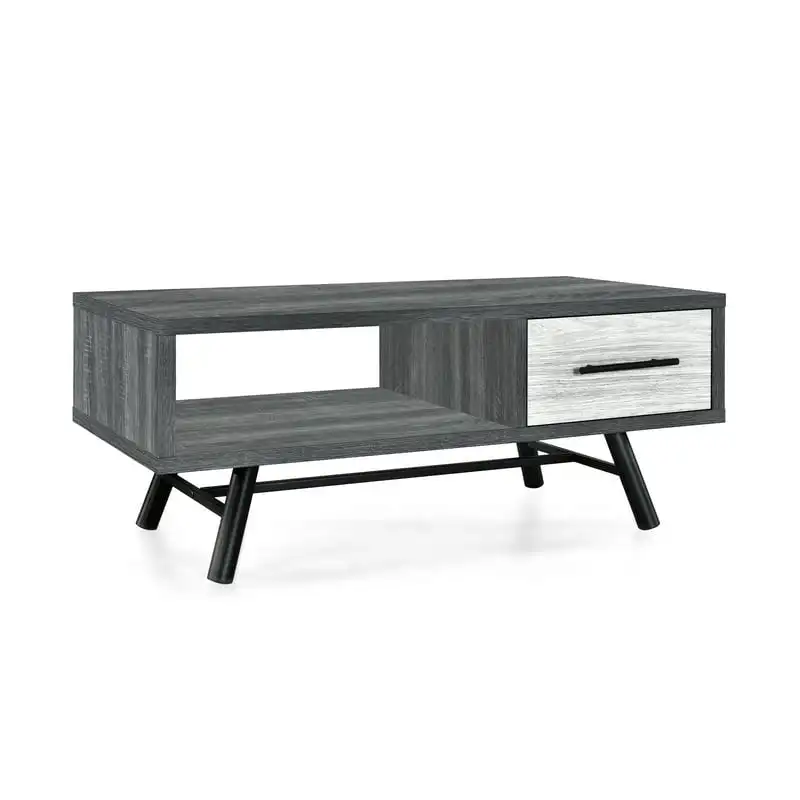 

Faux Wood Coffee Table, Gray/Black