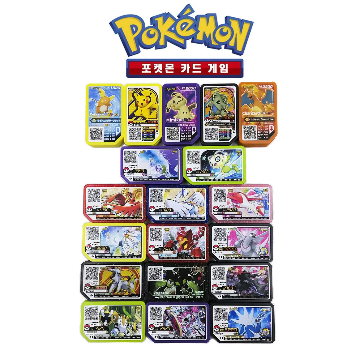 

Pokemon Ga ole диски аркадная игра QR P Карта Акция специальный диск Легенда Zygarde Palkia диалга универсальная Корейская коллекция Gaole