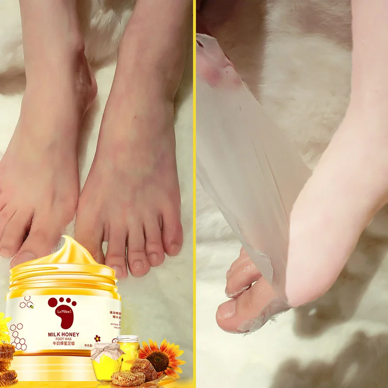 

Honey Milk Foot Wax Feet 150g Mask Moisturizing Hydrating Nourishing Whitening Skin Care Peel Off Skin Care Exfoliating Anti dry
