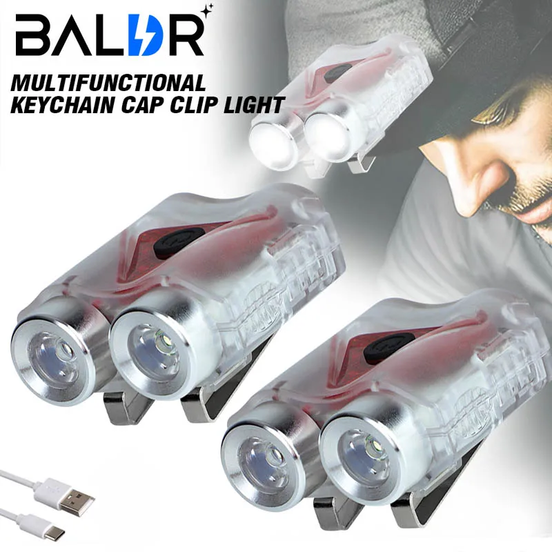 Многофункциональный зажим для шляпы водонепроницаемый светодиодный налобный