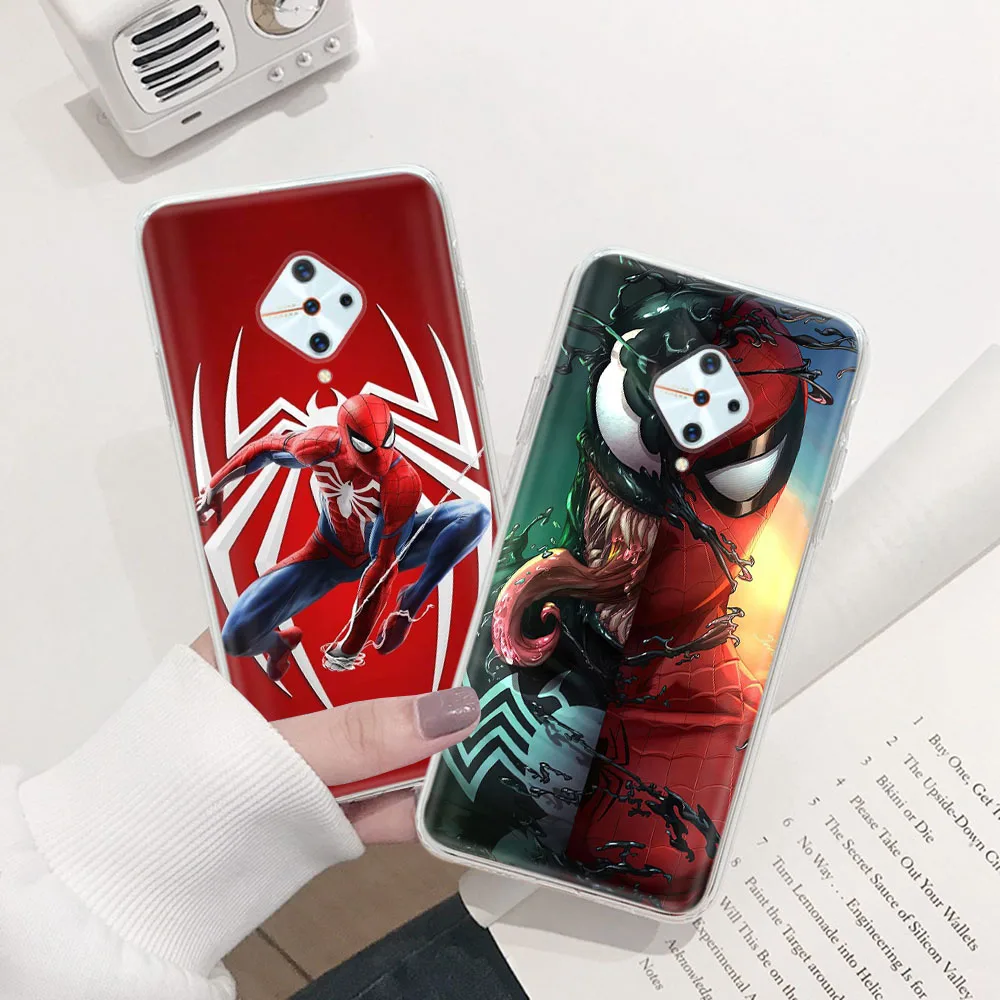 Transparent Phone Case for VIVO Y12S Y11S Y91C Y93 Y95 Y21S Y30 Y50 Y33S Y31 Y51 Y51A Y20S Y19 Y5S X80 Pro D-11 spider man