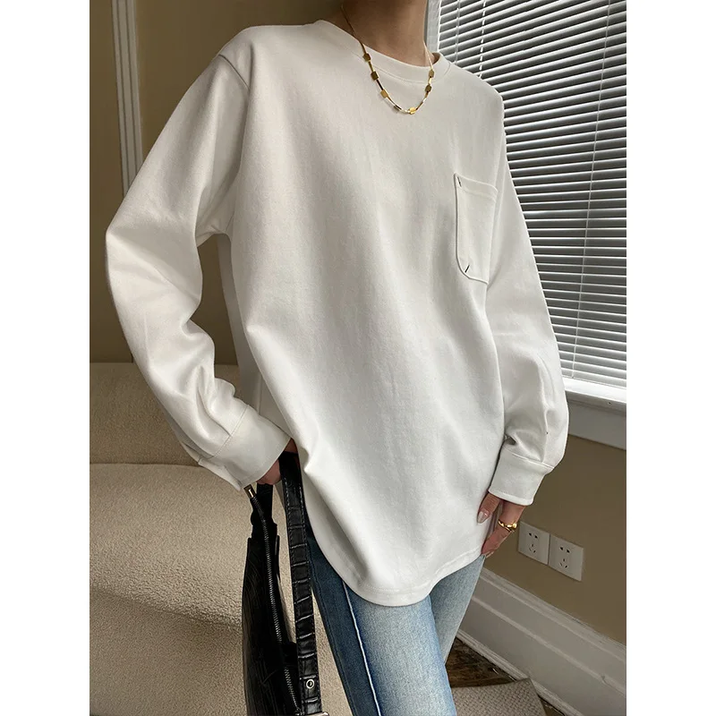 

Hip Hop Street Style White Color Pockets Women Tees T-Shirt Short Sleeves Summer Loose Tops Clothing