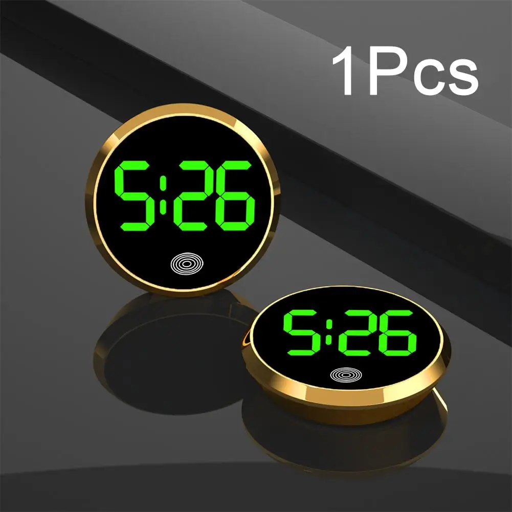 

Interior Clock For Car Vehicle Watch Car Supplies Novelty Car Clock Touch Type Car Luminous Car Clock ABS Black Car Accessories