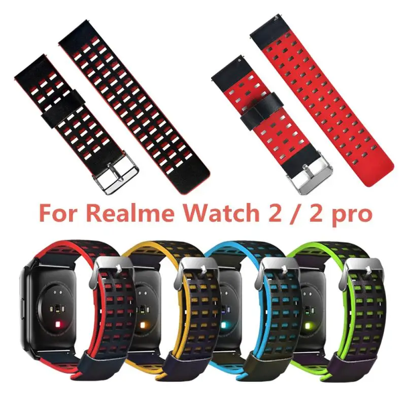 

Sports Watchband Wear-resistant Soft 22mm Two-tone Smart Watch Accessories Leather Strap Long Service Life Watch Strap