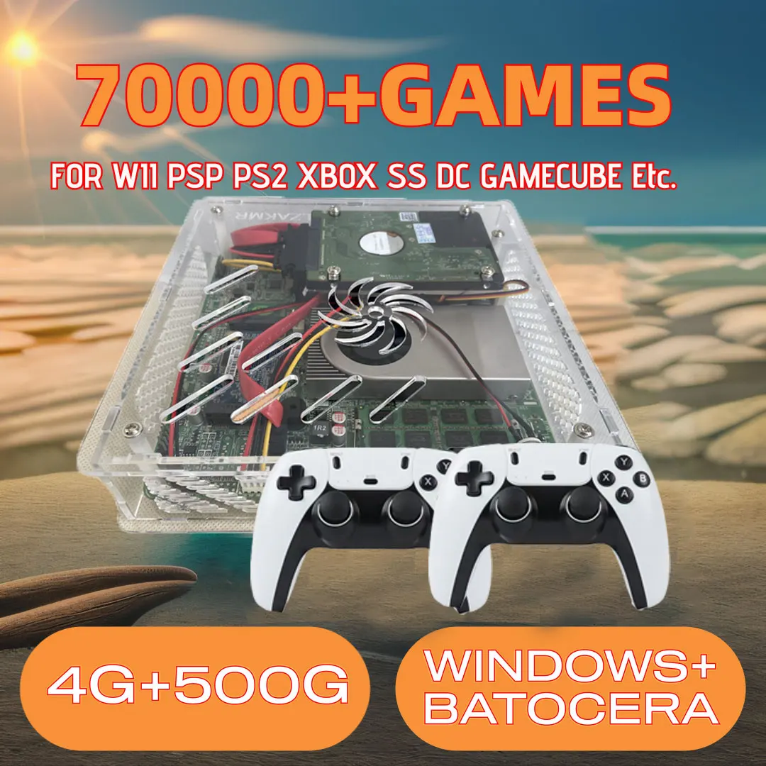 U7 Plug and Play On TV 500 ГБ HDD 70000+ Reto Games Windows11 4G RAM 80 Эмулятор для Wii PS2 SS DC PSP GAMECUBE