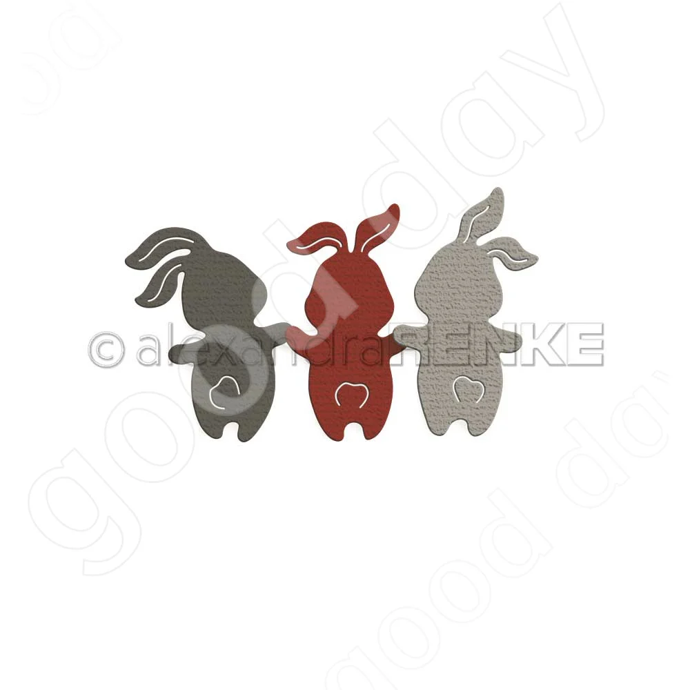 

NEW,Three rabbits set,metal Cutting Dies Scrapbooking Diy Decoration Craft Embossing 2022 Easter