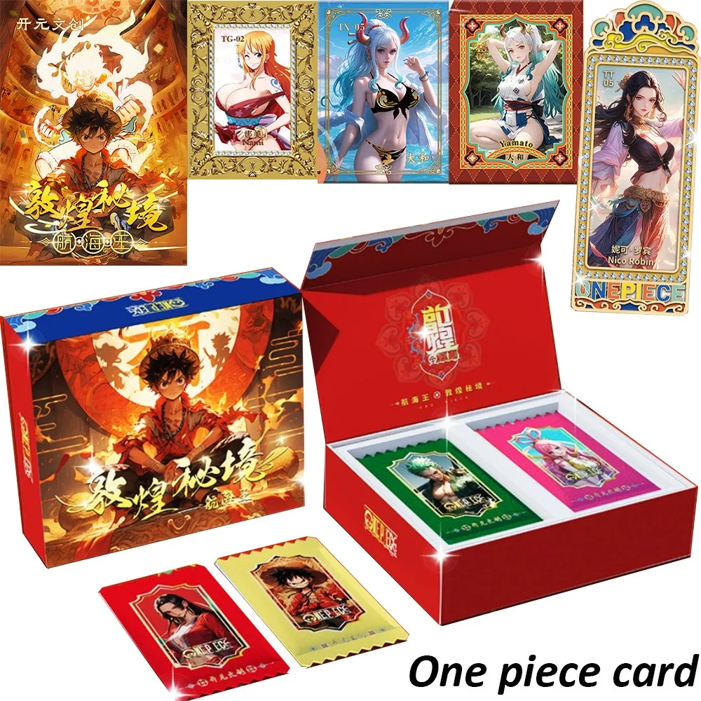 Новые карты One Piece Dunhuang Kaiyuan Cultural Creativity Anime Luffy Zoro Nami Chopper Редкие алмазные флэш-карты