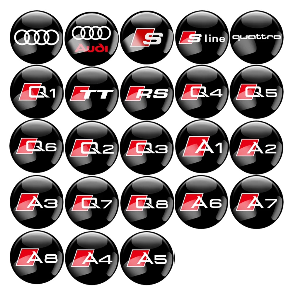 Фото Комплект из 4 колпачков для ниппелей автомобильных шин Audi SLINE RS S TT QUATTRO A2 A3 A4 A5 A6 A8 Q3 Q5 Q6 Q7 Q8 A1 Q2 Q1 №2