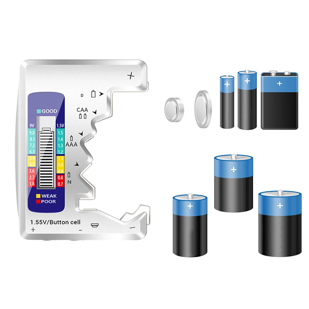 

Cell Capacity Digital Detector Button Tester Battery Diagnostic Tool Battery Display Capacitance Check