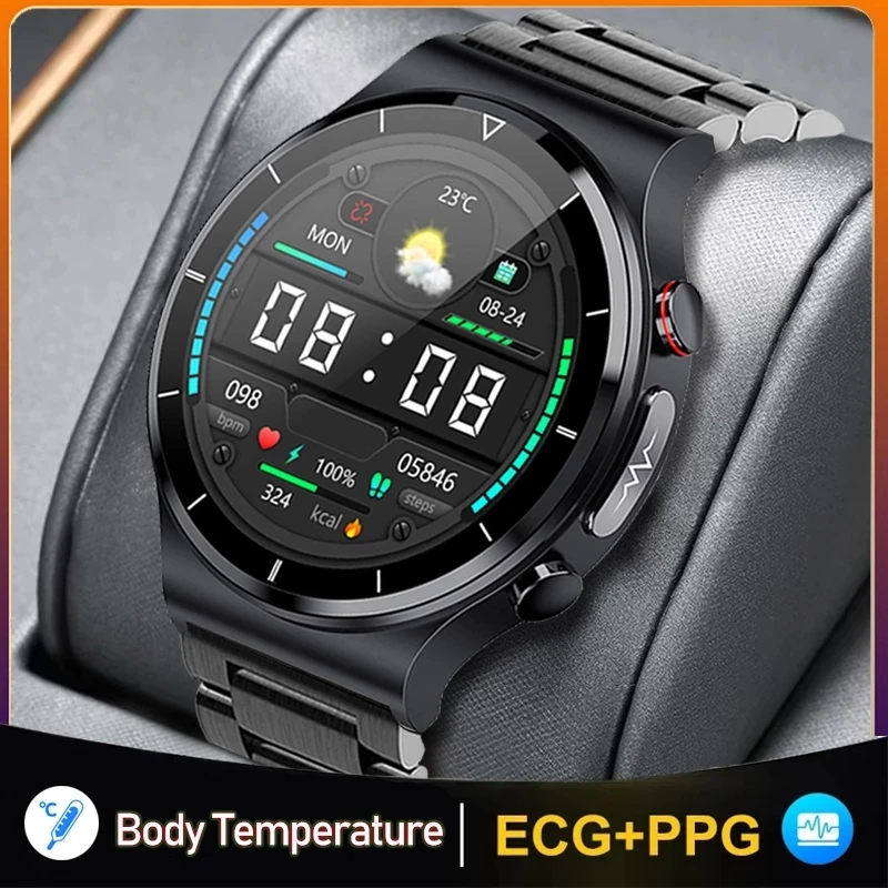 

For Samsung Xiaomi Huawei ECG+PPG Smart Watch Men Blood Pressure Heart Rate Watches IP68 Waterproof Fitness Tracker Smartwatch