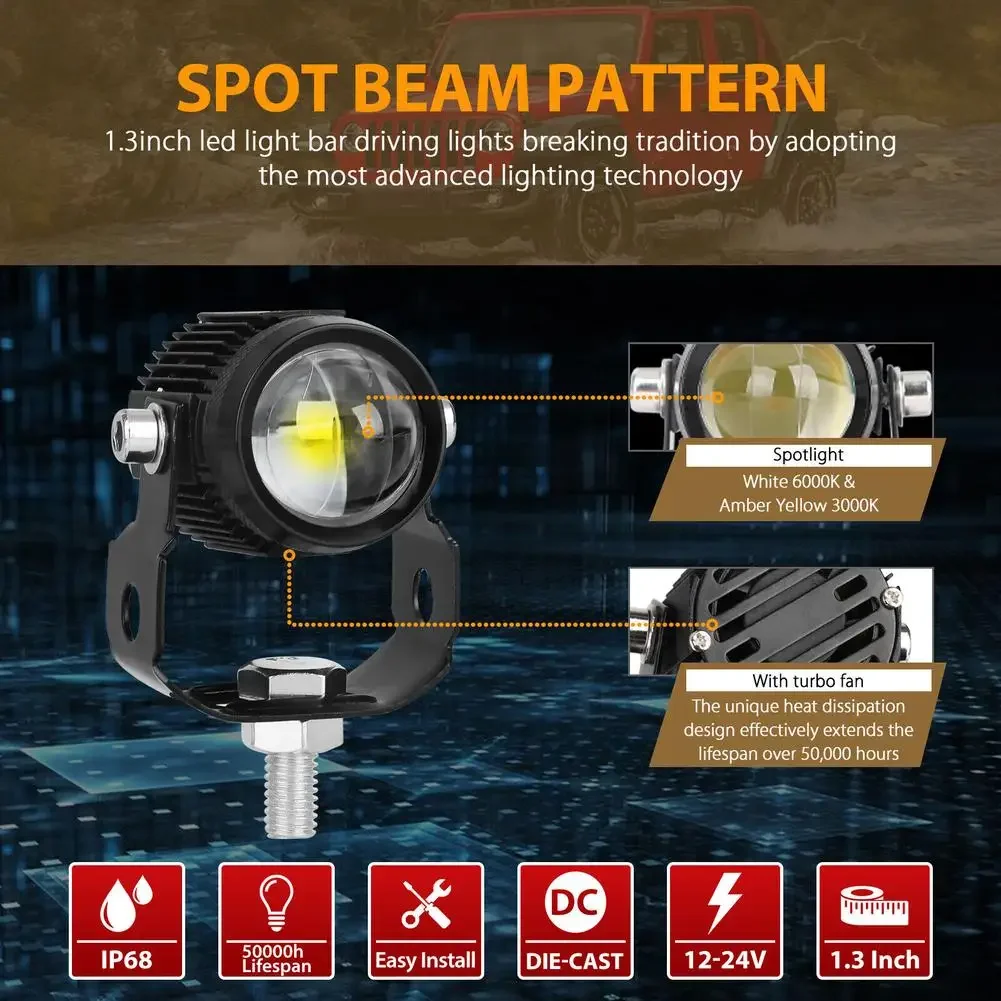 Мотоциклетные светодиодные фары автомобильные лампы автопрожекторы линзы
